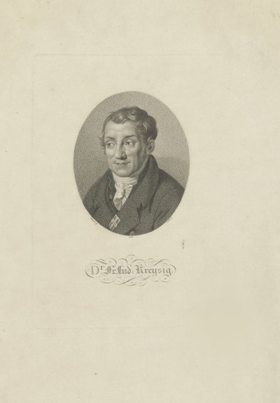 Friedrich Ludwig Kreysig portréja 1770-1839, 1826. alkotó: Johann Friedrich Bolt