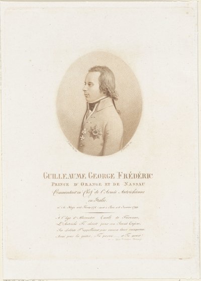 Frederik, Orange-Nassau hercegének portréja alkotó: Johann Friedrich Bolt