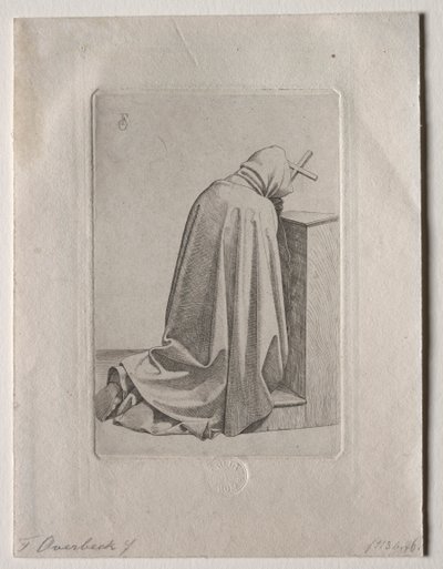 Egy imádkozó szerzetes, 1826. alkotó: Johann Friedrich Overbeck