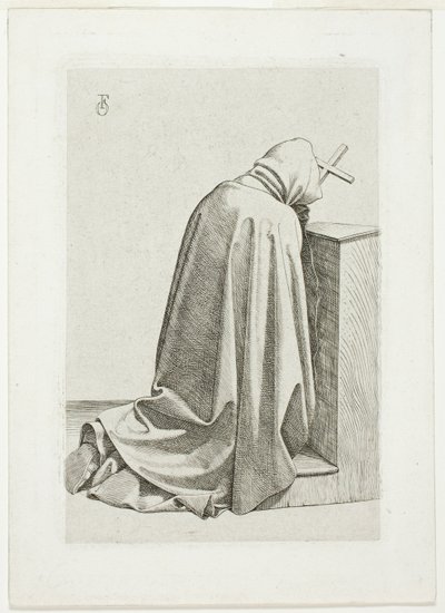 Térdelő zarándok kereszttel és könyvvel alkotó: Johann Friedrich Overbeck