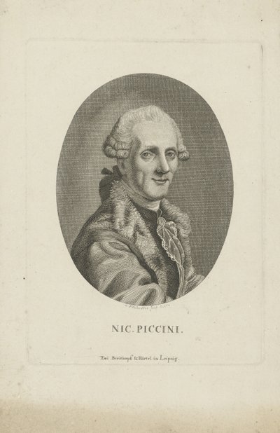 Niccolò Piccinni zeneszerző portréja 1728-1800, kb. 1790. alkotó: Johann Friedrich Schröter