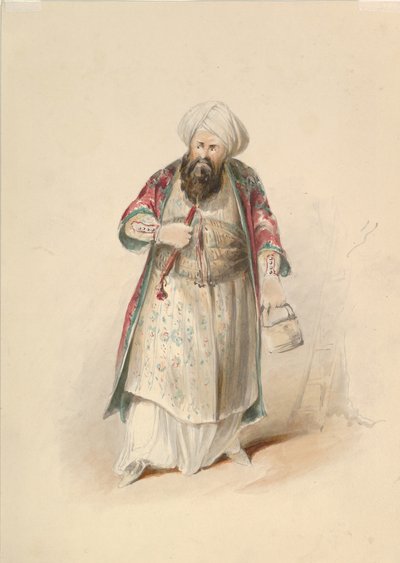 Jelmeztanulmány Osminnak a szerájból való elrablásban W.A. Mozarttól, kb. 1830-50. alkotó: Johann Georg Christoph Fries