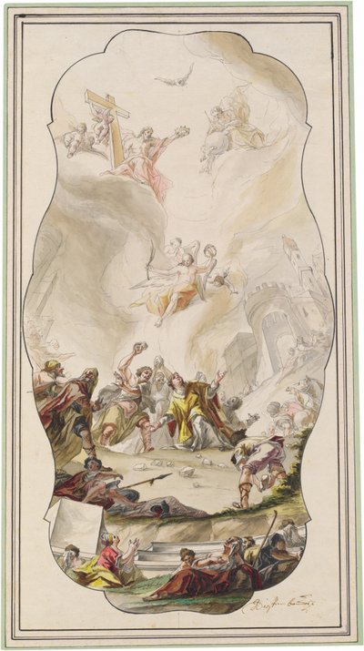 Szent István megkövezése alkotó: Johann Georg Dieffenbrunner