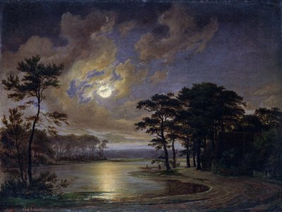 Holstein-tenger – Holdfény, 1847 alkotó: Johann Georg Haeselich