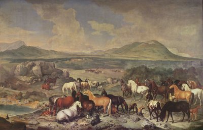 A birodalmi ménes lipicai lovakkal alkotó: Johann Georg Hamilton