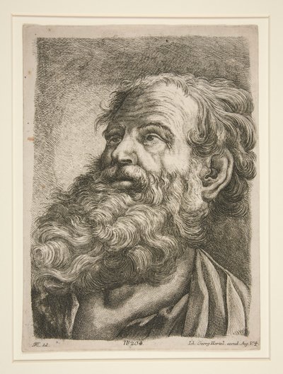 Férfi fej (egy apostolé?) alkotó: Johann Georg Hertel