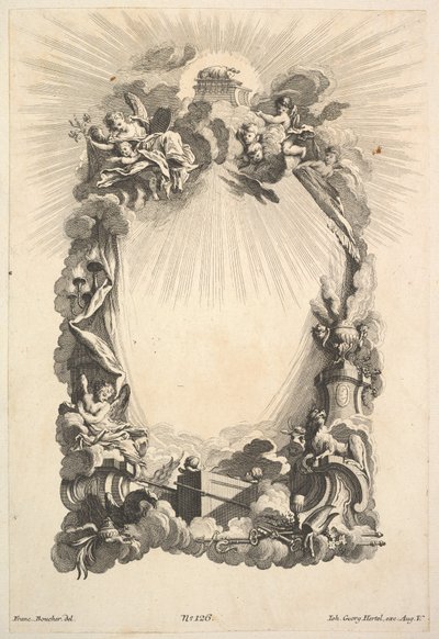 A frigyláda, a Cartouches könyvéből, 18. század közepe. alkotó: Johann Georg Hertel