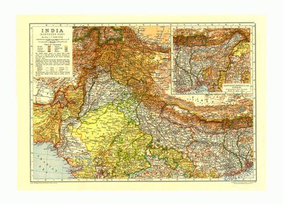 India északi részének térképe, 1910 alkotó: Johann Georg Justus Perthes