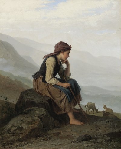 A kis kecskepásztor alkotó: Johann Georg Meyer