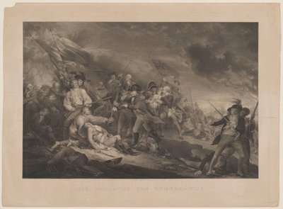 A bunkershilli csata. J. Trumbull p. alkotó: Johann Georg Nordheim