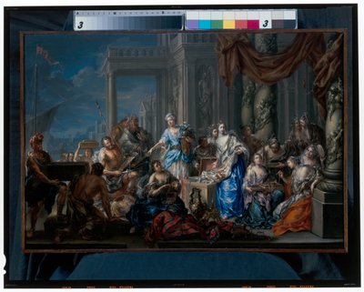 Akhilleusz Lycomedes lányai között alkotó: Johann Georg Platzer