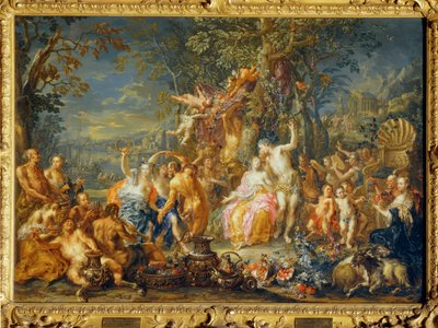 Bacchus és Ariadné ... alkotó: Johann Georg Platzer