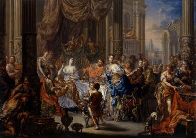 Kleopátras lakoma alkotó: Johann Georg Platzer