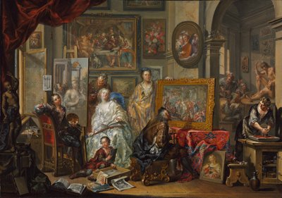 A festő műterme alkotó: Johann Georg Platzer