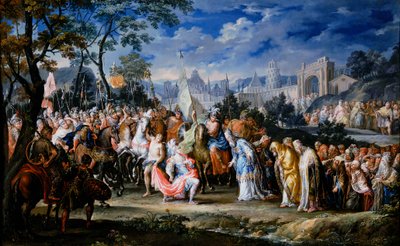 „Nagy Sándor belépése Babilonba”, ie 331, 18. század alkotó: Johann Georg Platzer