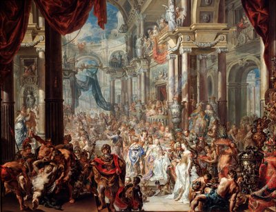 Példabeszéd a menyegzőről”, 1737. alkotó: Johann Georg Platzer