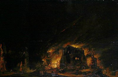 Tűz, 1760 körül (olaj, fa) alkotó: Johann Georg Trautmann