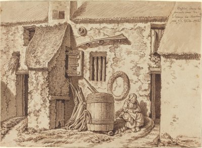 Rusztikus ház a Sceaux-Les-Chartreux-i Grand Rue-ban alkotó: Johann Georg Wille
