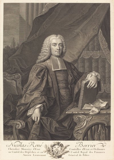Nicolas Rene Berryer alkotó: Johann Georg Wille after Jean François Delyen