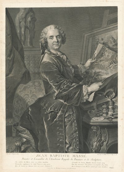 Jean Baptiste mise alkotó: Johann Georg Wille after Louis Tocqué