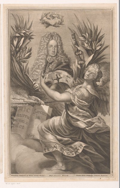 Egy uralkodó, esetleg VI. Károly római római császár portréja alkotó: Johann Georg Wolffgang