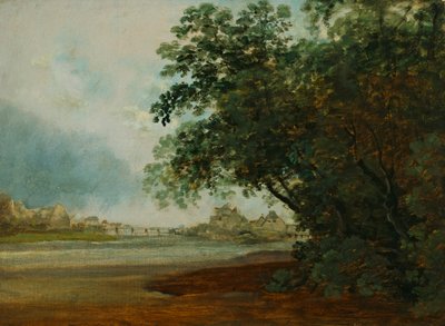 Az Isar a Prater-szigettel alkotó: Johann Georg von Dillis