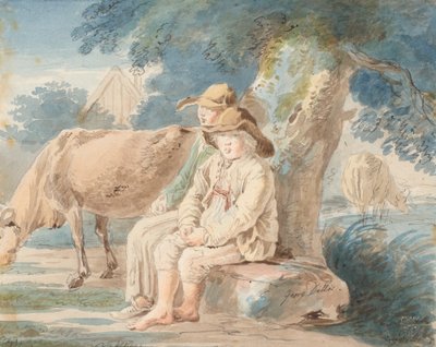 Fiúk egy fa alatt alkotó: Johann Georg von Dillis