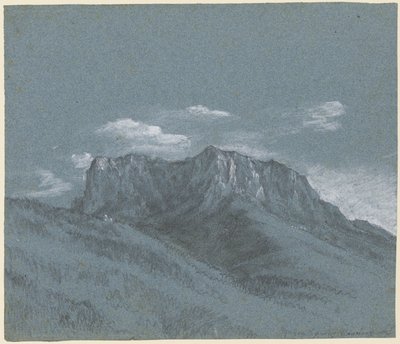 A Rauschberg, 1800 körül (fekete kréta, grafit és fehér gouache) alkotó: Johann Georg von Dillis