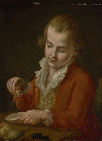 Fiú szappanbuborékok alkotó: Johann Georg von Edlinger