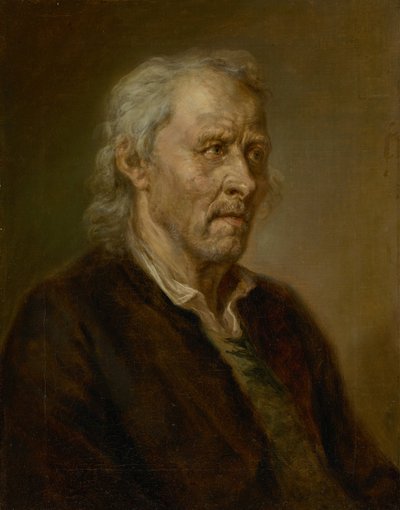 Egy fehér hajú öregember portréja alkotó: Johann Georg von Edlinger