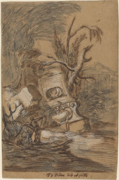 Capriccio antik romokkal alkotó: Johann George Böhm