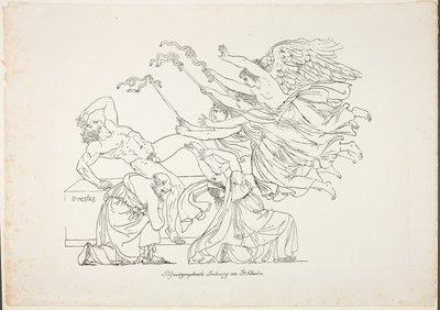 Orestes üldözése alkotó: Johann Gottfried Schadow