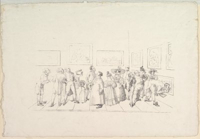 A közönség egy kiállításon, 1831. alkotó: Johann Gottfried Schadow