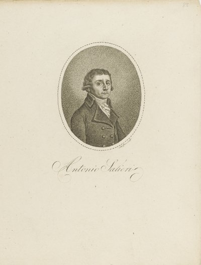 Antonio Salieri 1750-1825, c. 1800. alkotó: Johann Gottfried Scheffner
