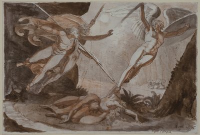Sátán, akit Ithuriel lándzsája érintett alkotó: Johann Heinrich Füssli