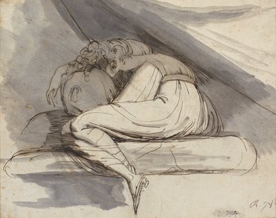Ülő, összegömbölyödött nő alkotó: Johann Heinrich Füssli