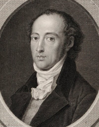 Johann Anton André zeneszerző portréja 1775-1842, 1800. alkotó: Johann Heinrich Lips