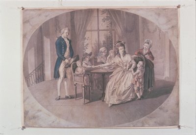 Illusztráció Goethe „Az ifjú Werther fájdalmai” című művéből (színes litó) alkotó: Johann Heinrich Ramberg