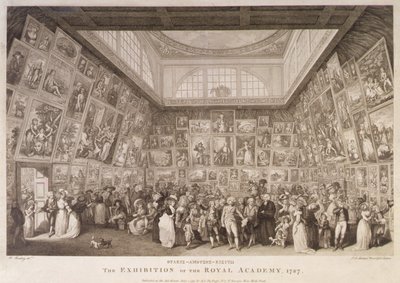 A Somerset House belső képe, amelyen a Királyi Művészeti Akadémia kiállítása látható 1787-ben alkotó: Johann Heinrich Ramberg