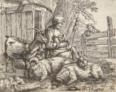 Egy forgó kerék alkotó: Johann Heinrich Roos