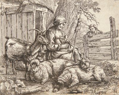 Egy forgó kerék alkotó: Johann Heinrich Roos
