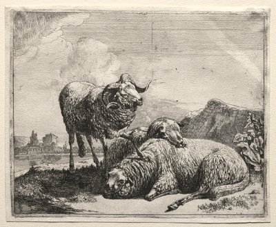 Kos és két bárány alkotó: Johann Heinrich Roos