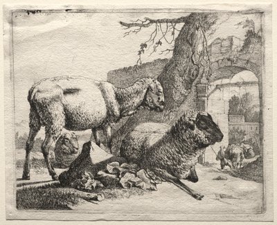 A Muléter az átjáró alatt, 1665. alkotó: Johann Heinrich Roos