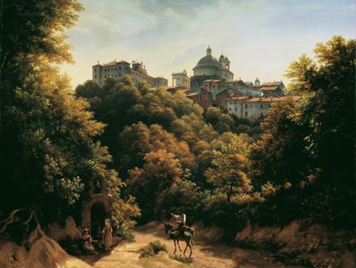 Ariccia kilátása alkotó: Johann Heinrich Schilbach