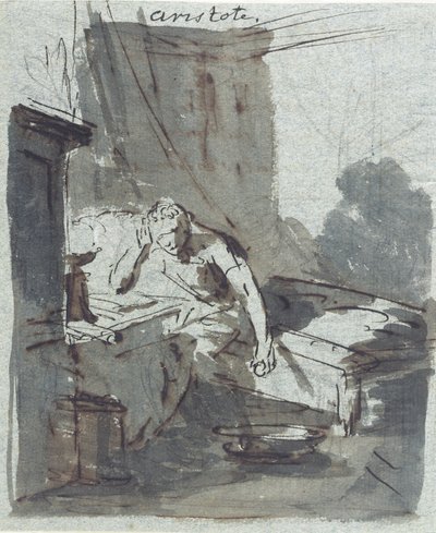 Arisztotelész (grafit, tinta és mosás papíron) alkotó: Johann Heinrich Tischbein