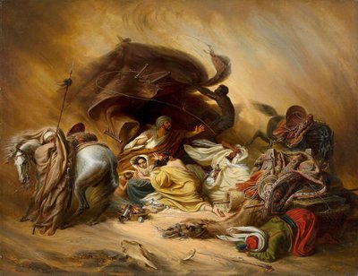 A Samum a sivatagban, 1844 után. alkotó: Johann Hermann Kretzschmer