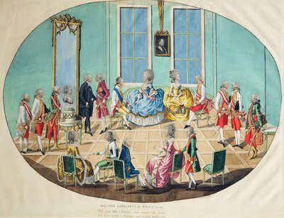 Újévi ünnepség Bécsben 1782-ben, 1783 (rézmetszet, rézkarc) alkotó: Johann Hieronymus Loeschenkohl
