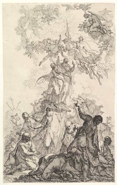 Krisztus mennybemenetele, kb. 1750. alkotó: Johann Ignatz Zimbal