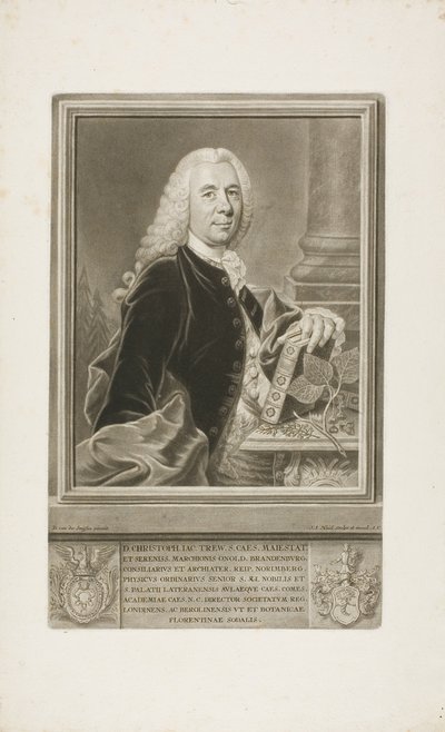 Mr. Christopher Jacob Trew, a Select Plants-tól alkotó: Johann Jacob Haid