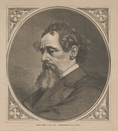 Charles Dickens portréja, 1870. alkotó: Johann Jacob Weber